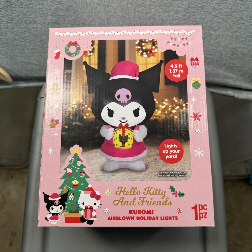 Sanrio Kuromi Airblown‎ Holiday Inflatable 4.5ft Christmas Gemmy Hello Kitty NEW
